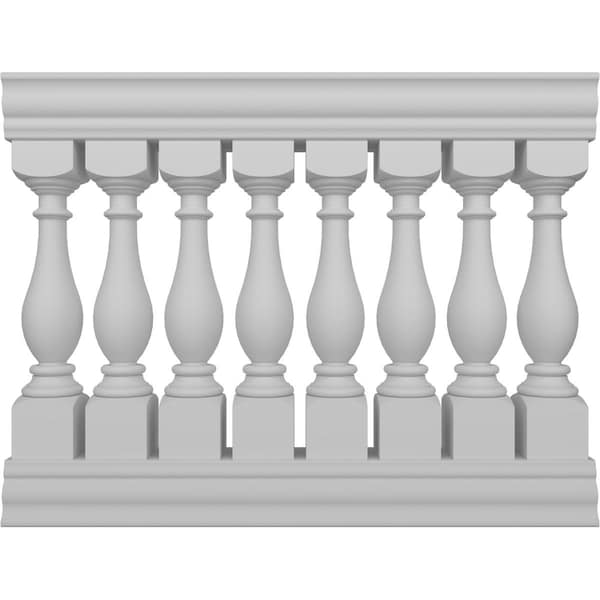Ekena Millwork Fiberthane Legacy Balustrade Railing Kit, Style D (6 1/4" On-Center Spacing to Pass 4" Sphere Code) BALK40X048LGD - main